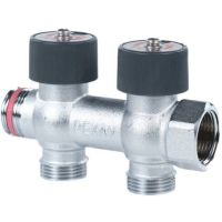 Коллектор регулируемый Рехау 3/4" с отводами G 3/4" Коллектор регулируемый Рехау 3/4" с отводами G 3/4"