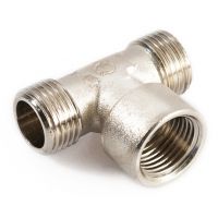 Тройник General Fittings никелированный НР-ВР 1/2" (270012N040404) Тройник General Fittings никелированный НР-ВР 1/2" (270012N040404)