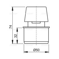 Вакуумный клапан для канализации Alcaplast 50 мм (APH50)