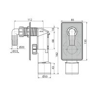 Сифон для стиральной/посудомоечной машины Alcaplast 50 мм (APS3)
