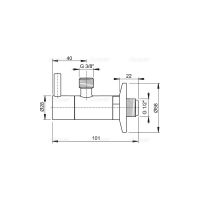 Вентиль угловой Alcaplast с фильтром 1/2"×3/8" бронза (ARV001-ANTIC)
