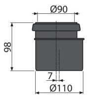 Соединительный комплект Alcaplast для инсталляций 90/110 (M907)