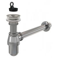 Сифон для раковины Alcaplast бутылочный 32 мм хром (A437)