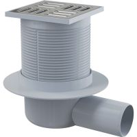 Трап для душа Alcaplast 105х105 горизонтальный, хром (APV31)