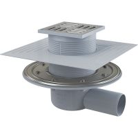 Трап для душа Alcaplast 105х105 горизонтальный, хром (APV1324)
