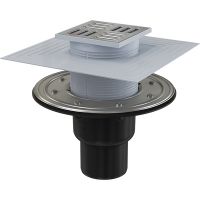 Трап для душа Alcaplast 105х105 с сухим затвором, хром (APV4344) Трап для душа Alcaplast 105х105 с сухим затвором, хром (APV4344)