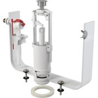 Арматура сливная Alcaplast 1/2" со стоп кнопкой, боковая подводка (SA2000K 1/2" CHROM)