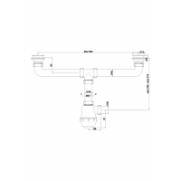 Сифон двойной для мойки АНИ Пласт Грот 40 мм (А3000)