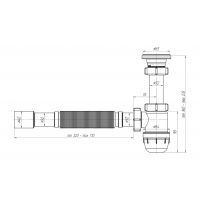 Сифон для раковины АНИ Пласт Грот бутылочный с гофрой 32 мм (ВМ1015)