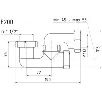 Сифон для ванны АНИ Пласт трубный 40 мм (Е200)