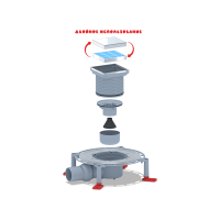 Трап для душа Ани 100х100 горизонтальный, хром (TVZ5802)