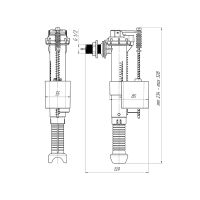 Клапан сливного бачка АНИ Пласт боковая подводка 1/2" (WC5010)