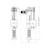Клапан сливного бачка АНИ Пласт боковая подводка 1/2" (WC5010)