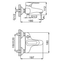 Смеситель для ванны с душем Frap хром F3204