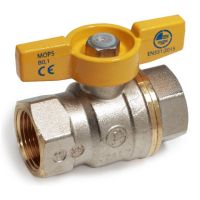 Кран шаровой газовый Giacomini полнопроходной 1/2" ВР-ВР бабочка (R731GAX003)