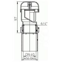 Вакуумный клапан для канализации HL 32/40/50 мм (904)