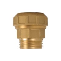 Муфта обжимная Itap латунная для труб ПНД наружная резьба (715)