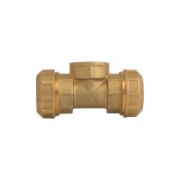 Тройник обжимной Itap латунный для труб ПНД внутренняя резьба (735)