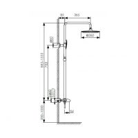 Душевая система с термостатом KAISER Plane хром (07182)