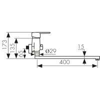 Смеситель для ванны с душем Kaiser Orbit 20055 хром