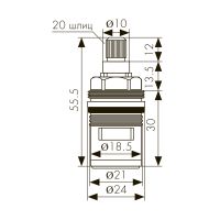Кран-букса Kaiser 6154 1/2 для смесителей серии 54