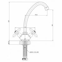 Смеситель для кухни (мойки) Kaiser Carlson 11022 хром