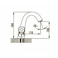 Смеситель для раковины Kaiser Topaz 17211 двухвентильный, хром
