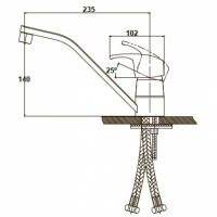 Смеситель для кухни (мойки) Kaiser Leon 19300 однорычажный, хром