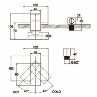 Смеситель для душа Kaiser Sonat 34177-1 бронза