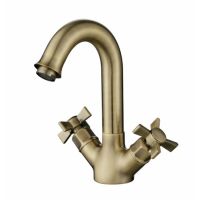 Смеситель для раковины Kaiser Cross 41011-1 двухвентильный, бронза Смеситель для раковины Kaiser Cross 41011-1 двухвентильный, бронза