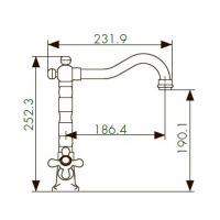 Смеситель для кухни (мойки) Kaiser Carlson Style 44233-1 Br бронза