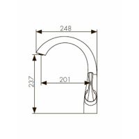 Смеситель для кухни (мойки) Kaiser Comba 48033-1 однорычажный, бронза
