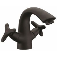 Смеситель для раковины Kaiser Trio 57011-2 двухвентильный, черный Смеситель для раковины Kaiser Trio 57011-2 двухвентильный, черный