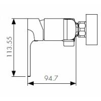 Смеситель для душа Kaiser Linear 59177 хром