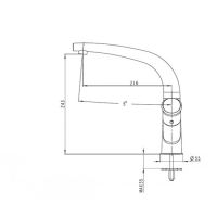 Смеситель для кухни (мойки) Kaiser Calla 71044 однорычажный, хром