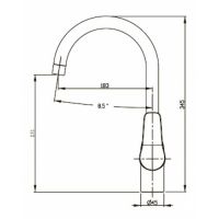 Смеситель для кухни (мойки) Kaiser Sena 74044 однорычажный, хром
