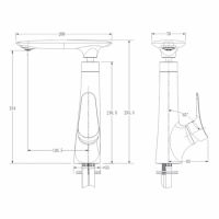 Смеситель для кухни (мойки) Kaiser Modern 99233 однорычажный, хром