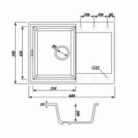 Мойка для кухни Kaiser KMM-5068 Bl&S черный