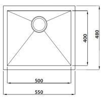 Мойка для кухни Kaiser KSM-5548 нержавеющая сталь