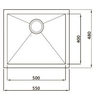 Мойка для кухни Kaiser KTM-5548 нержавеющая сталь
