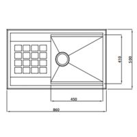 Мойка для кухни Kaiser KTM-8650 нержавеющая сталь