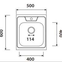 Мойка для кухни Kaiser KSS-6050 нержавеющая сталь