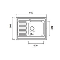 Мойка для кухни Kaiser KSS-8060R нержавеющая сталь