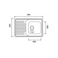 Мойка для кухни Kaiser KSS-7850R нержавеющая сталь
