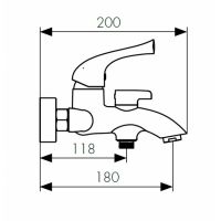 Смеситель для ванны с душем Kaiser Comba 48022-1 бронза