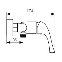 Смеситель для душа Kaiser Comba 48077 хром