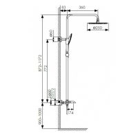 Душевая система с термостатом KAISER Nove хром (06182)