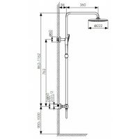 Душевая система с термостатом KAISER Cezar хром (05177)