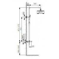 Душевая система с термостатом KAISER Cezar хром (05182)