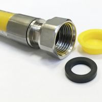 Сильфонная подводка для газа KAS ПВХ покрытие г/г, 1/2"